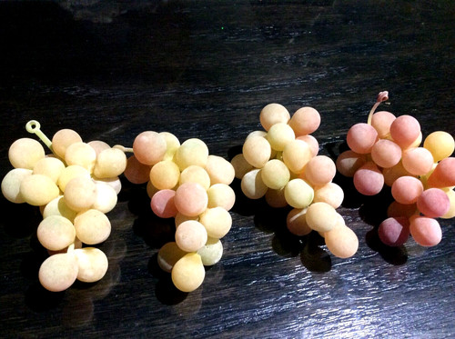 Vintage rubber plastic grape - plastic,